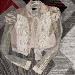 Champagne colored blouse/ jacket